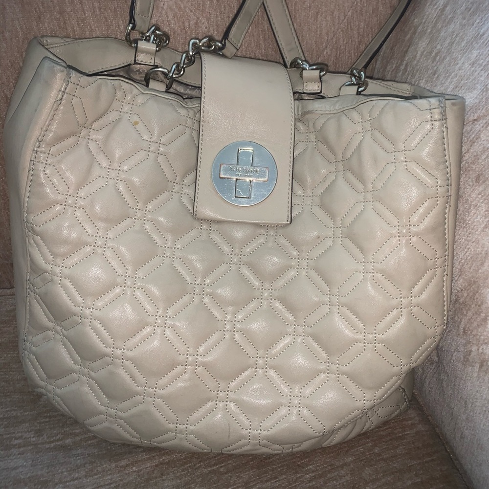 Authentic Kate Spade Beige Large Shoulder Bag